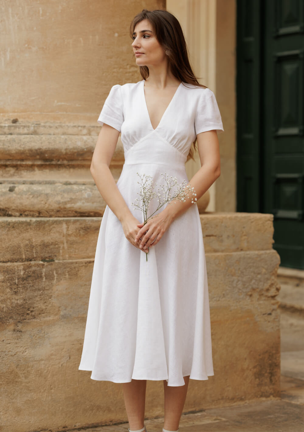 Linen wedding dress Sicily