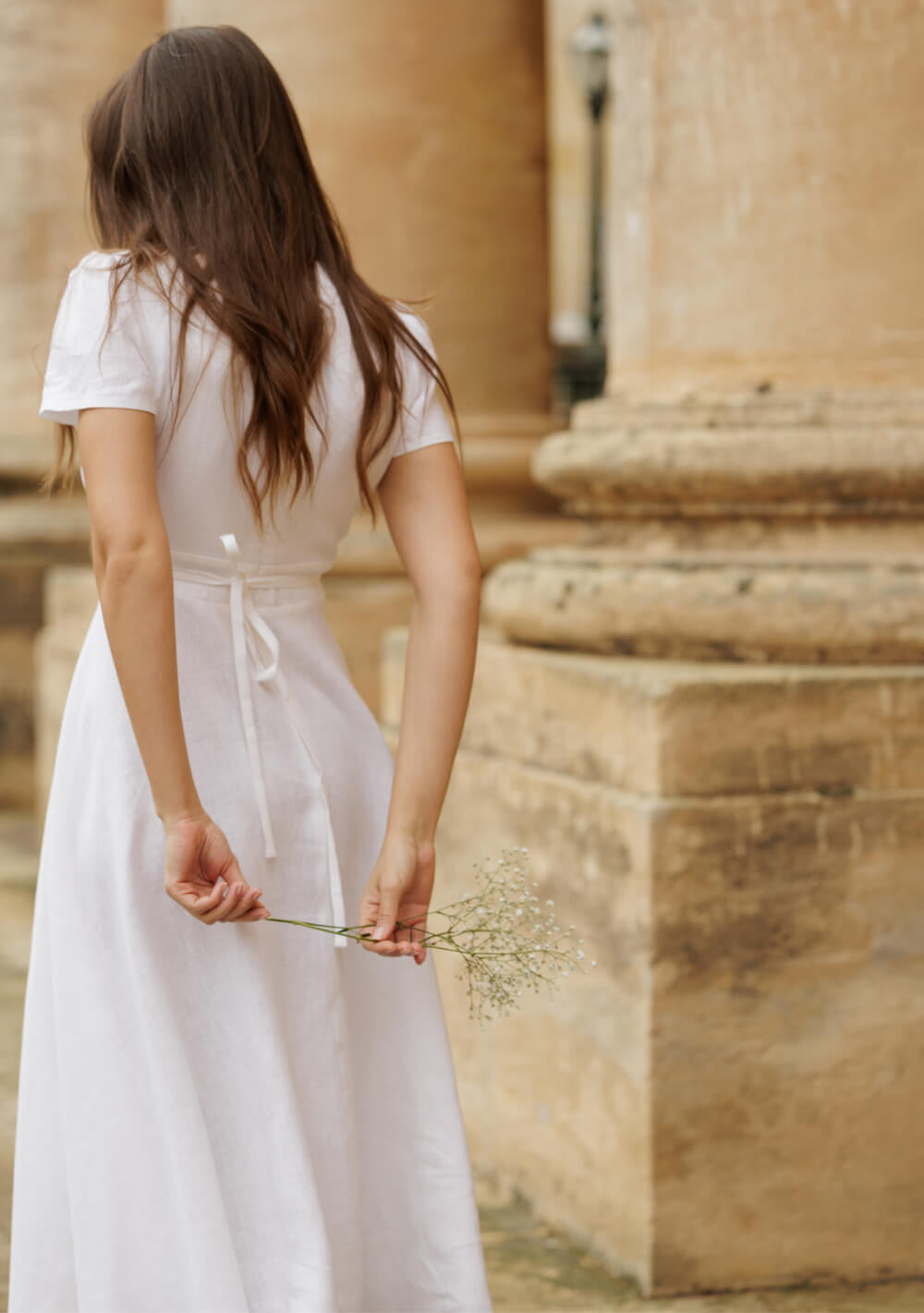 Linen wedding dress Sicily