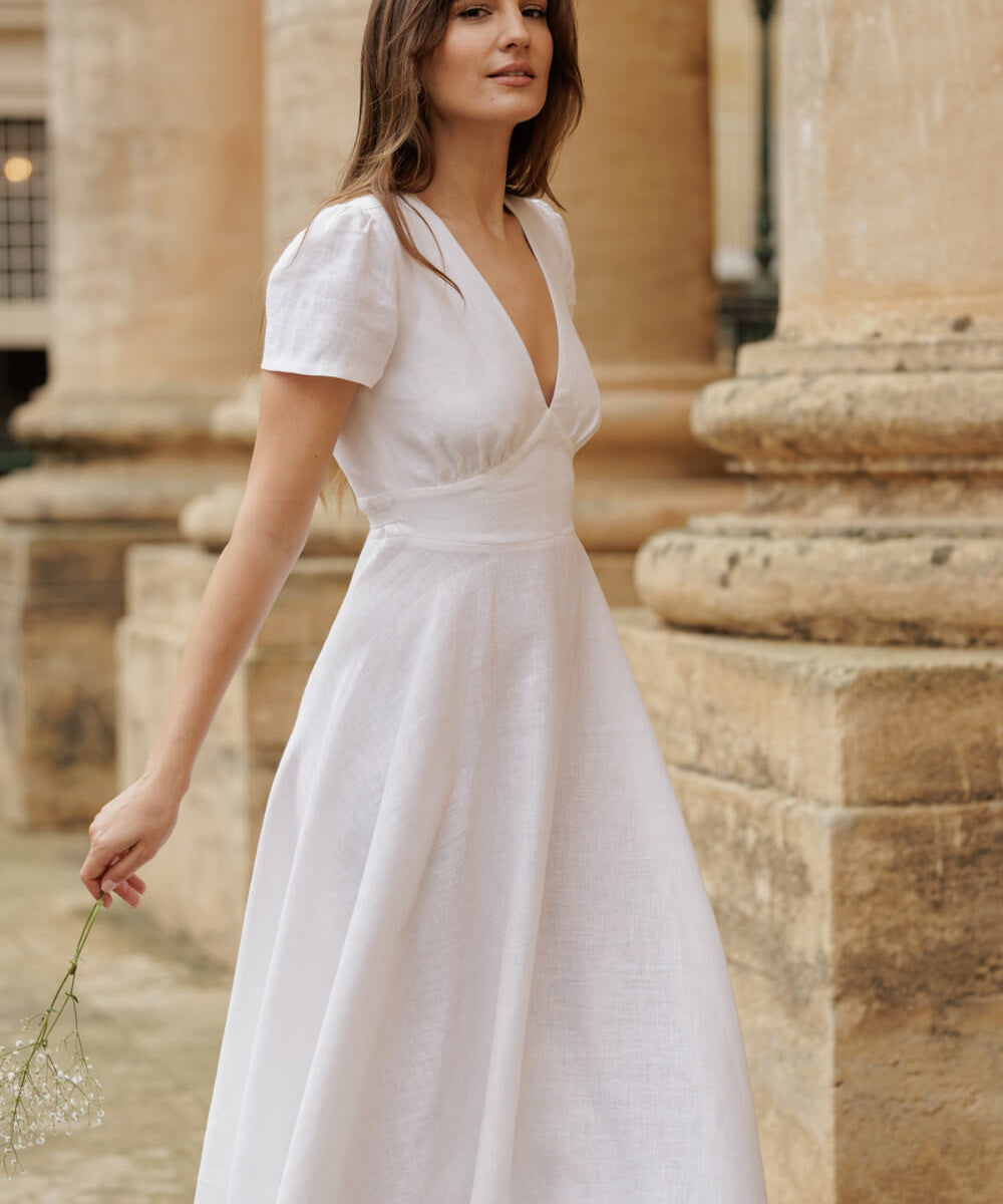 Linen wedding dress Sicily