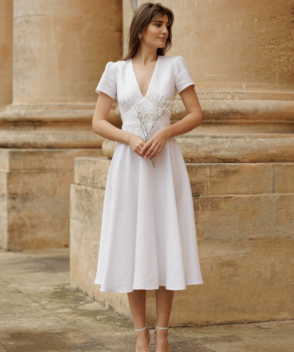 Linen wedding dress Sicily