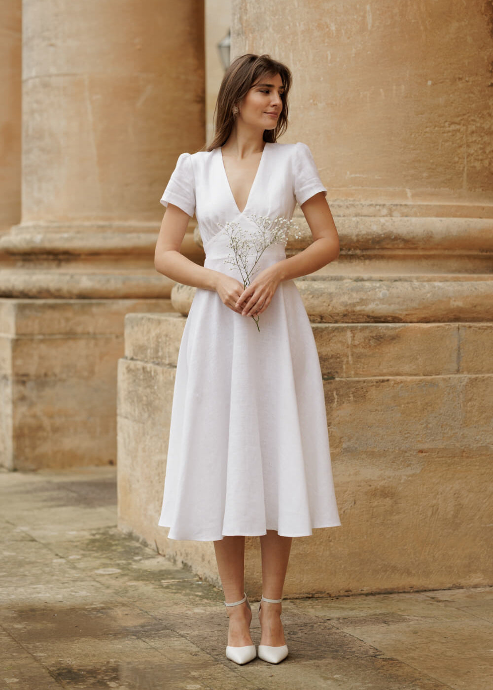 Linen wedding dress Sicily