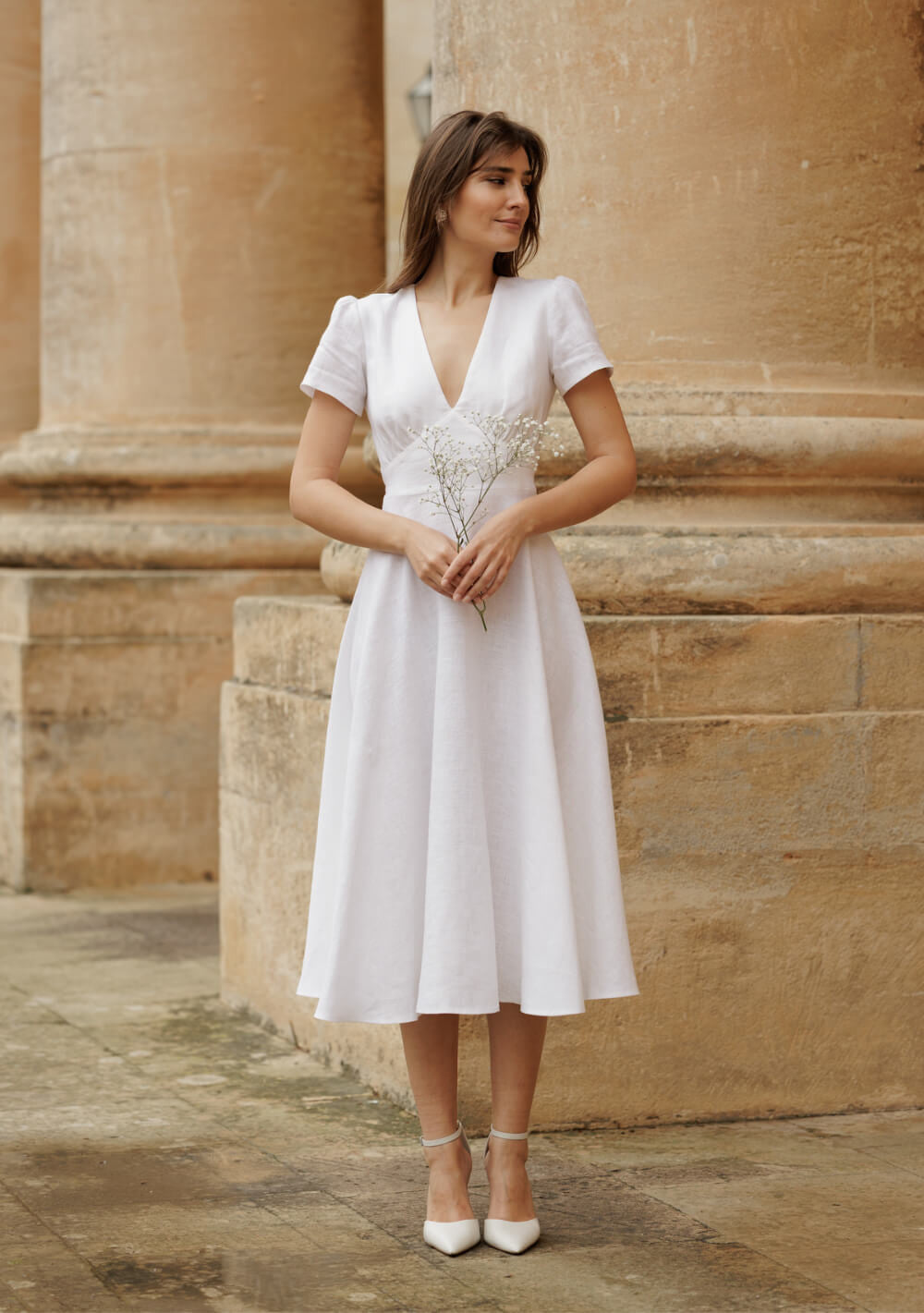 Linen wedding dress Sicily