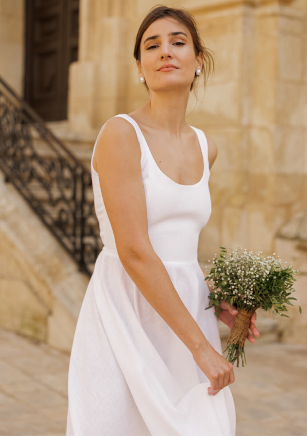Linen wedding dress Wendy