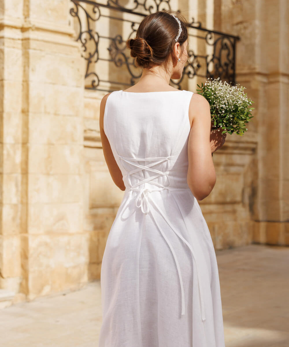 Linen wedding dress Wendy