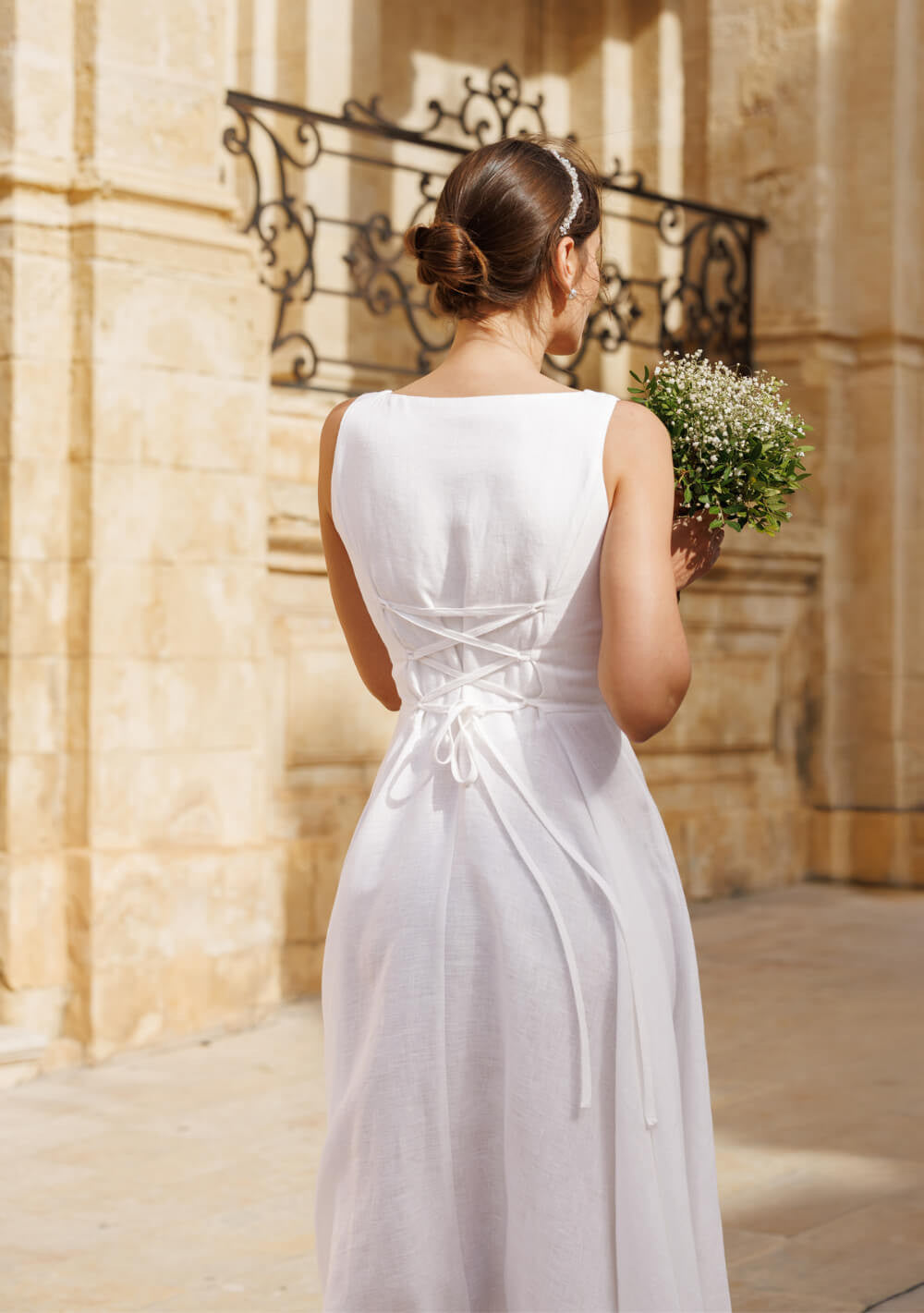 Linen wedding dress Wendy