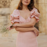 Linen wedding guest dress Abigail
