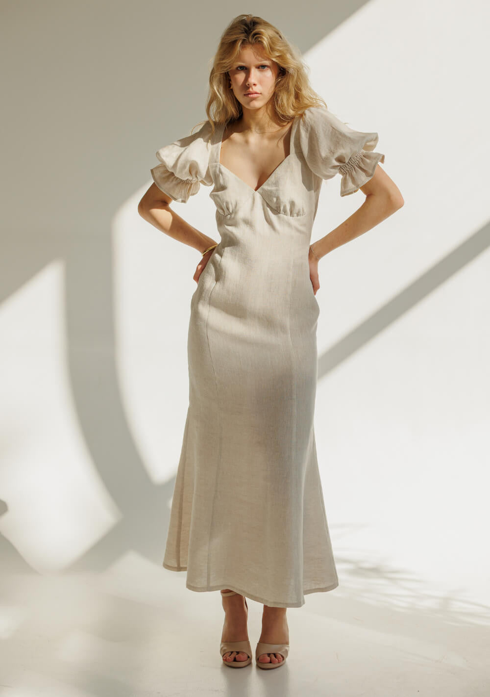 Linen wedding guest dress Abigail
