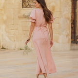Linen wedding guest dress Abigail