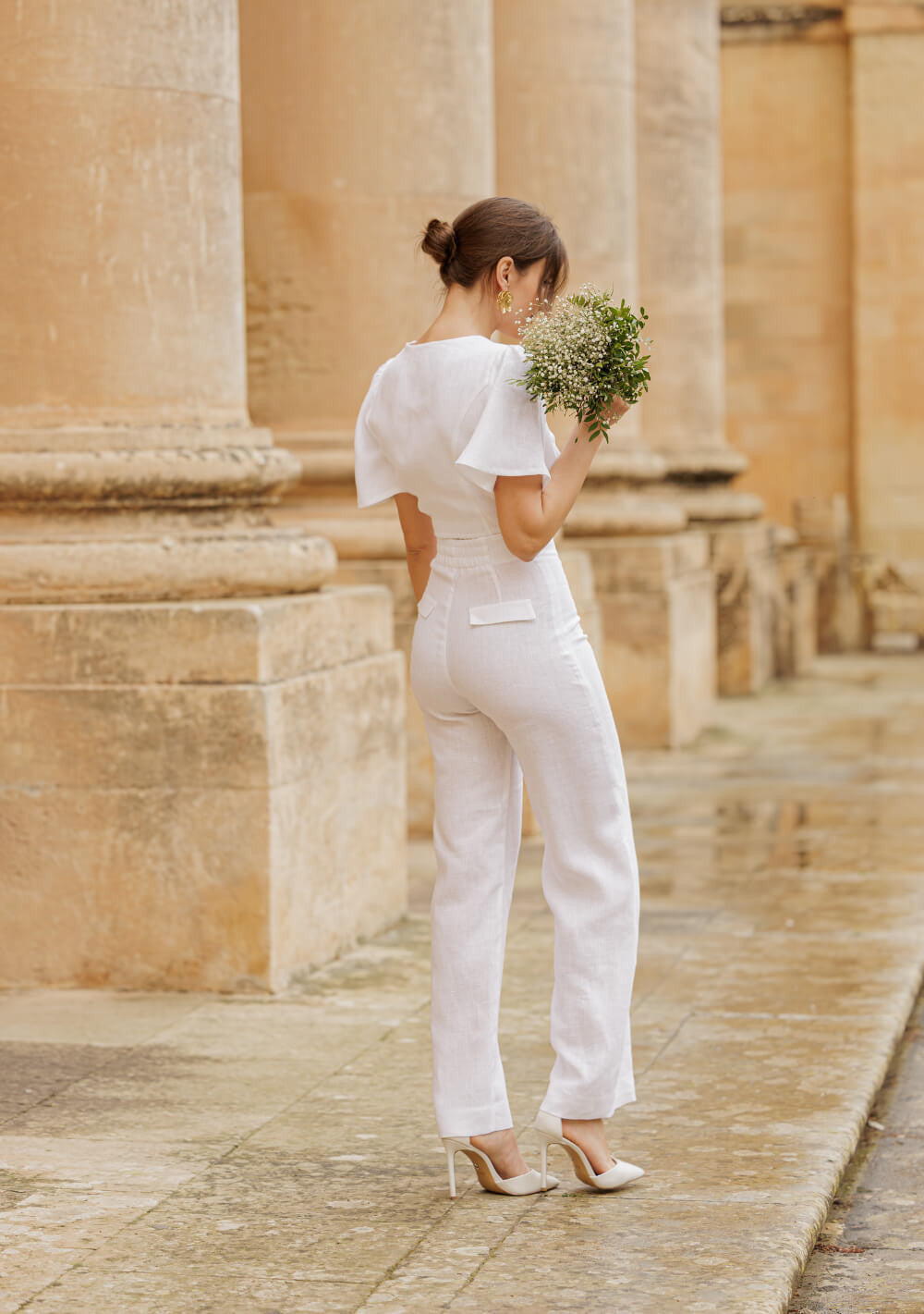 Linen wedding top Halley