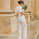 Linen wedding top Halley