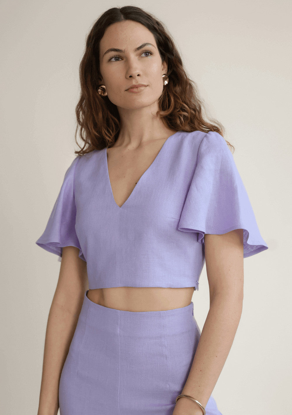 Linen wedding top Halley