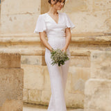 Linen wedding top Halley