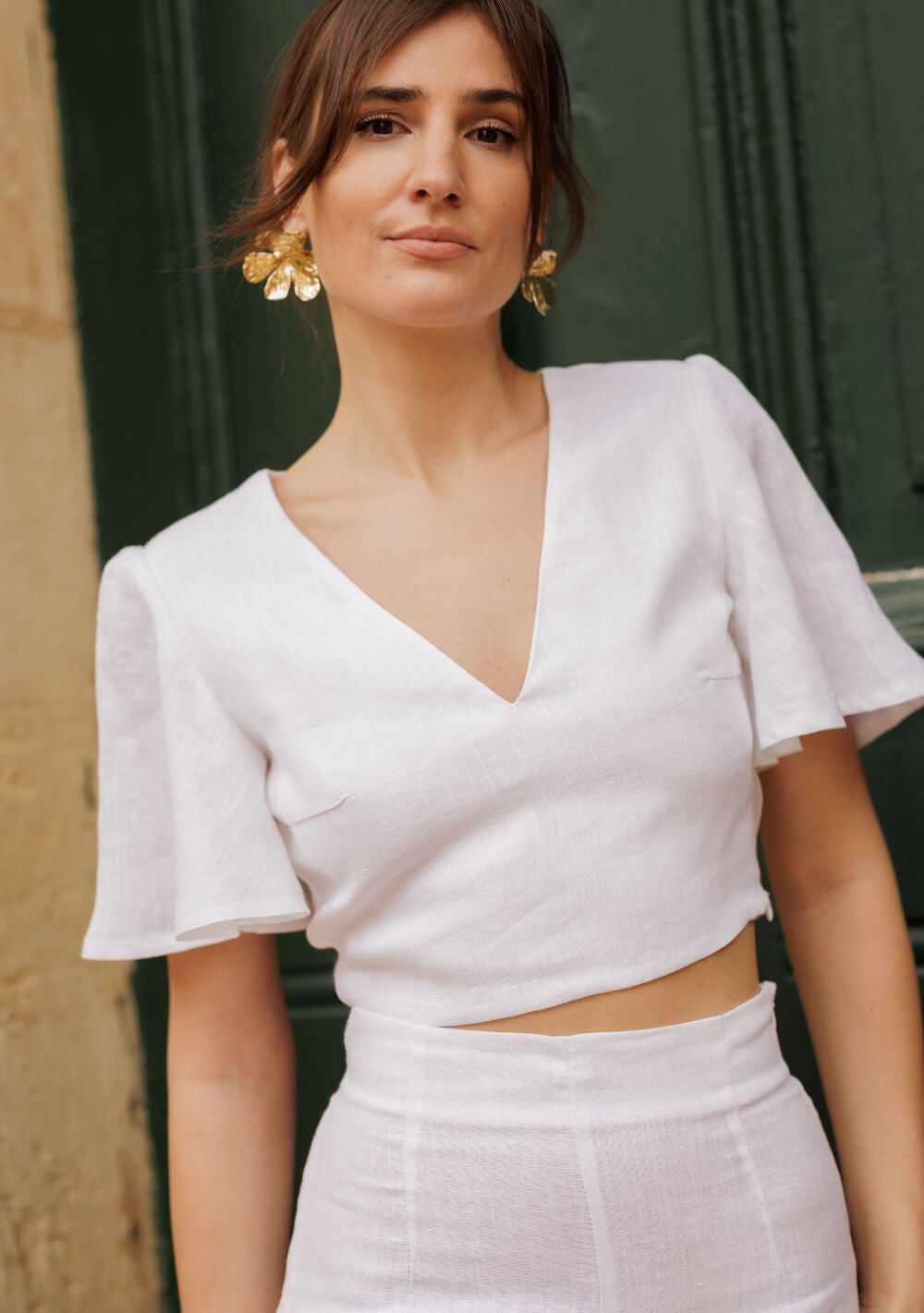 Linen wedding top Halley