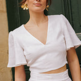 Linen wedding top Halley