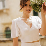 Linen wedding top Halley