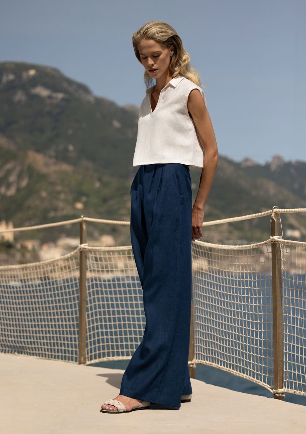 Linen wide leg pants Oakland