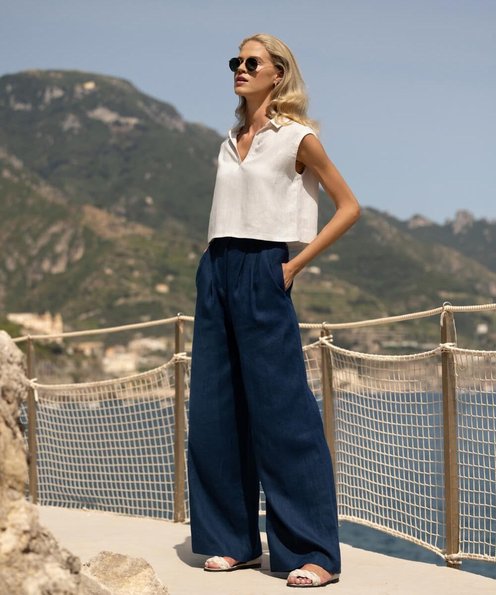 Linen wide leg pants Oakland