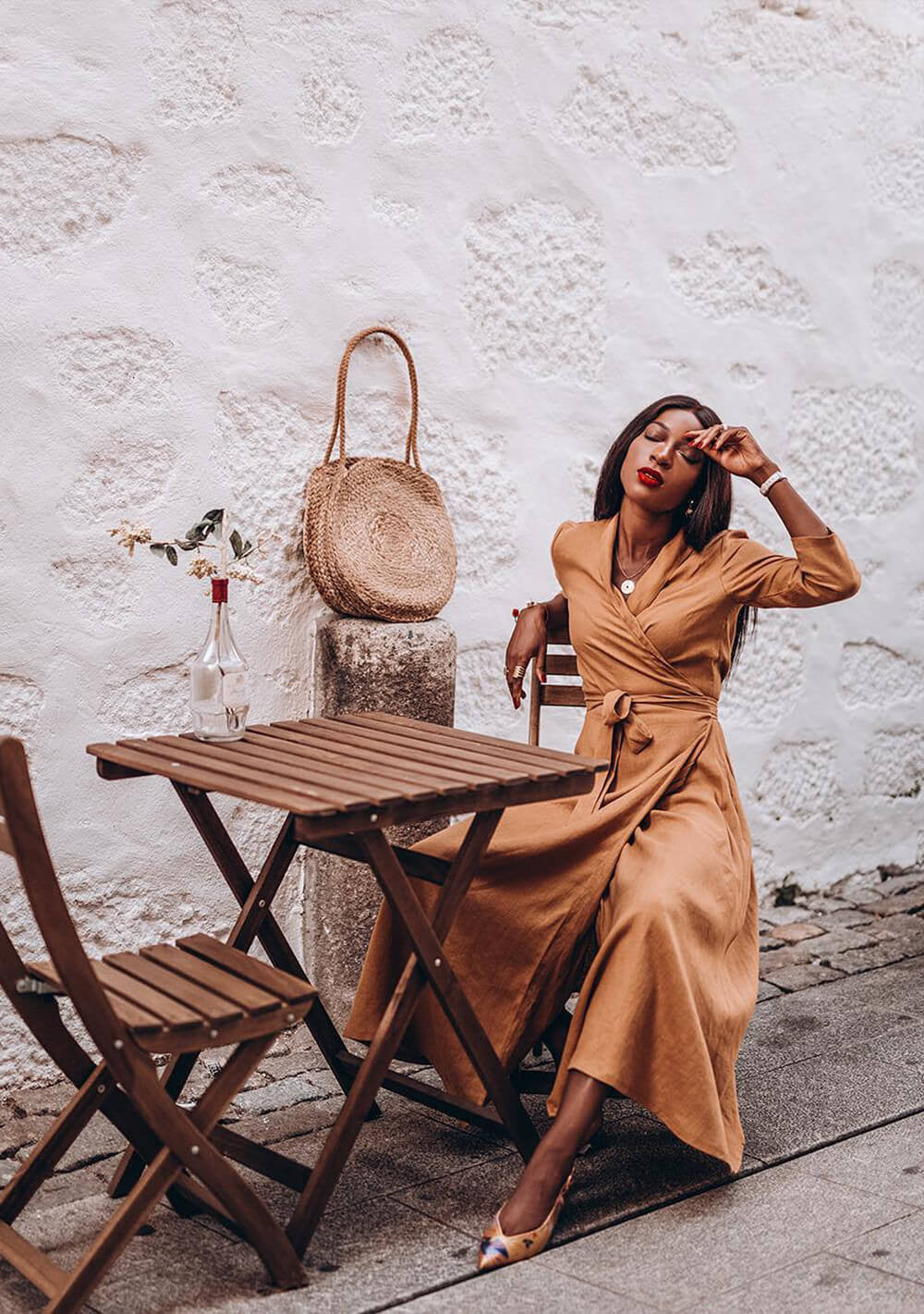 Linen wrap dress Marlena