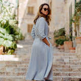Linen wrap dress Marlena