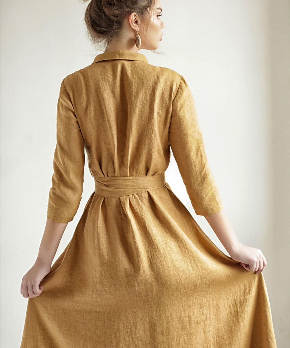 Linen wrap dress Marlena