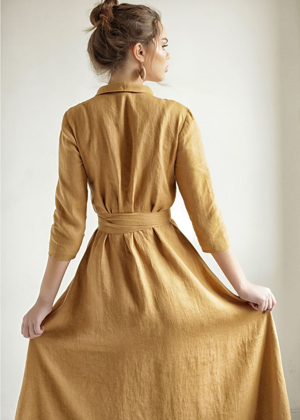 Linen wrap dress Marlena