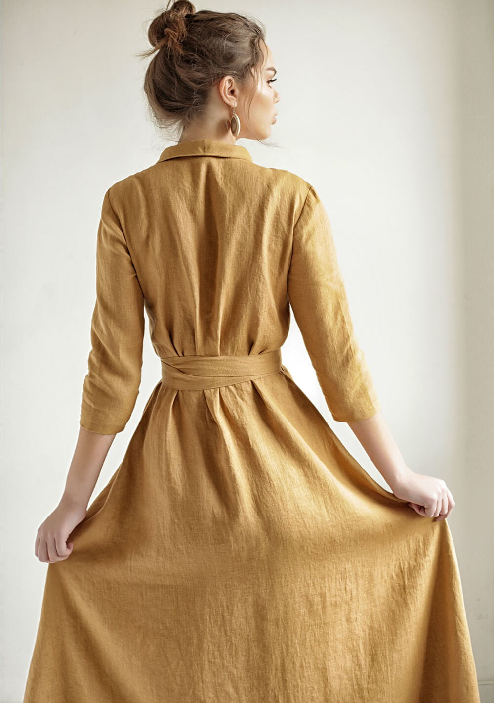 Linen wrap dress Marlena
