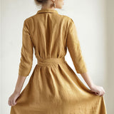Linen wrap dress Marlena