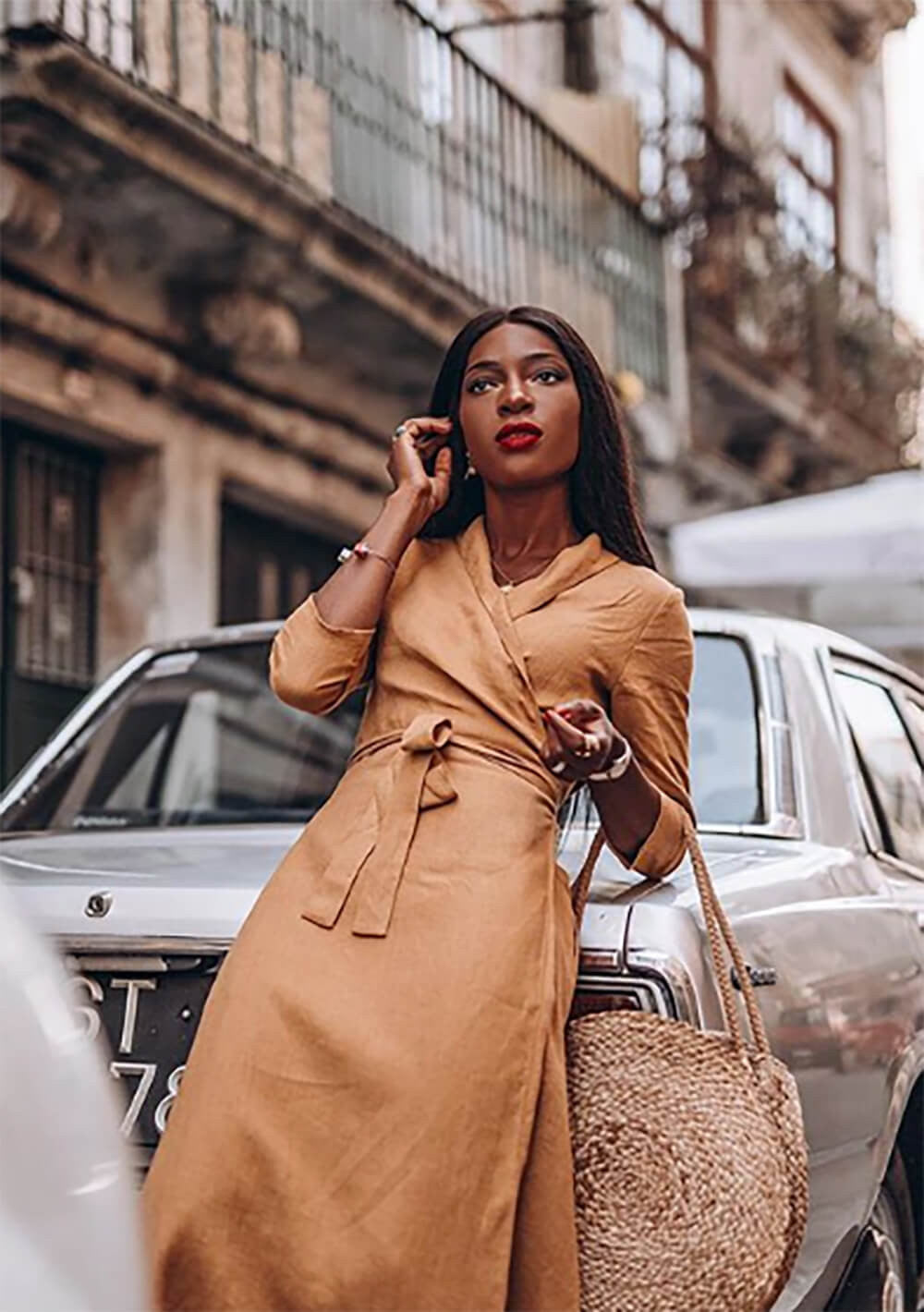 Linen wrap dress Marlena