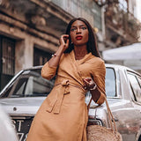 Linen wrap dress Marlena