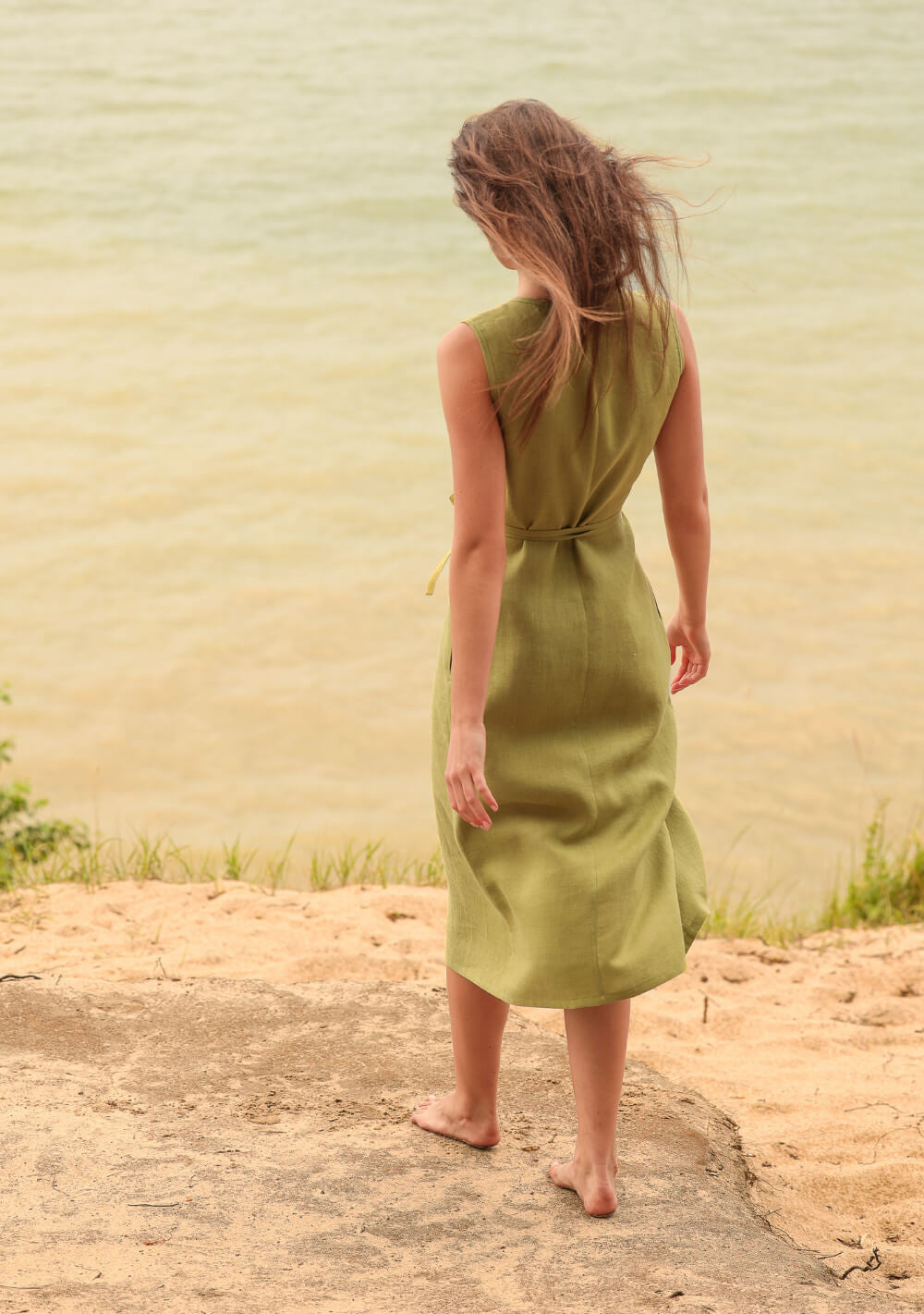 Linen wrap dress Nydia