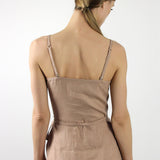 Linen wrap dress with spaghetti straps Eden