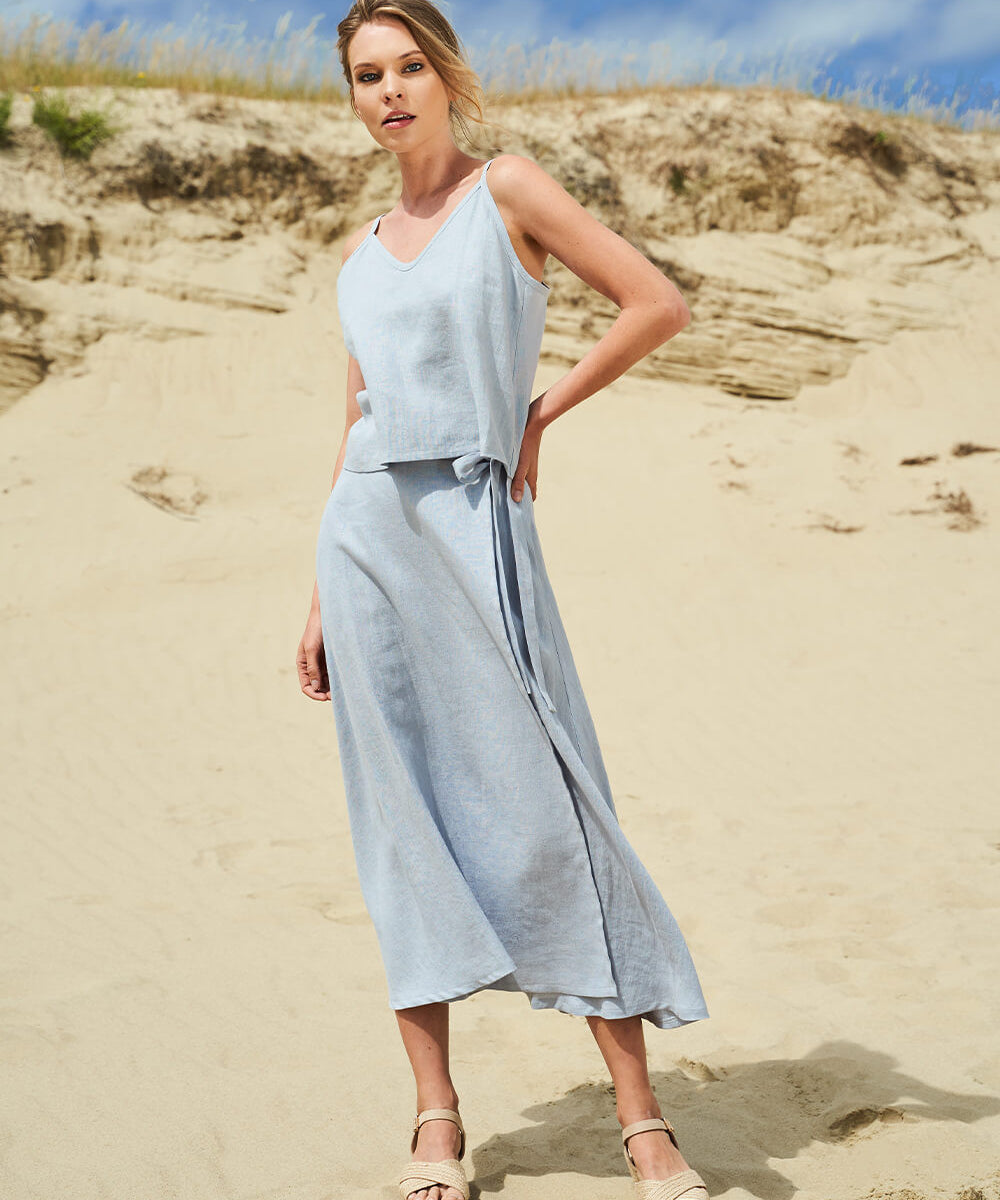 Linen wrap skirt Frida