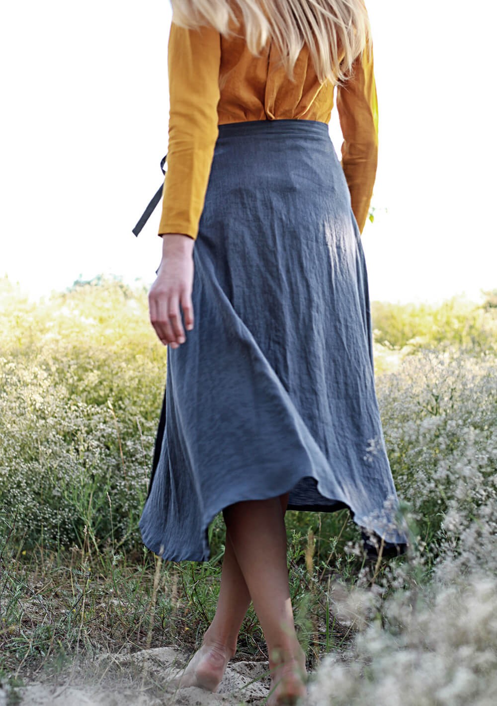 Linen wrap skirt Frida