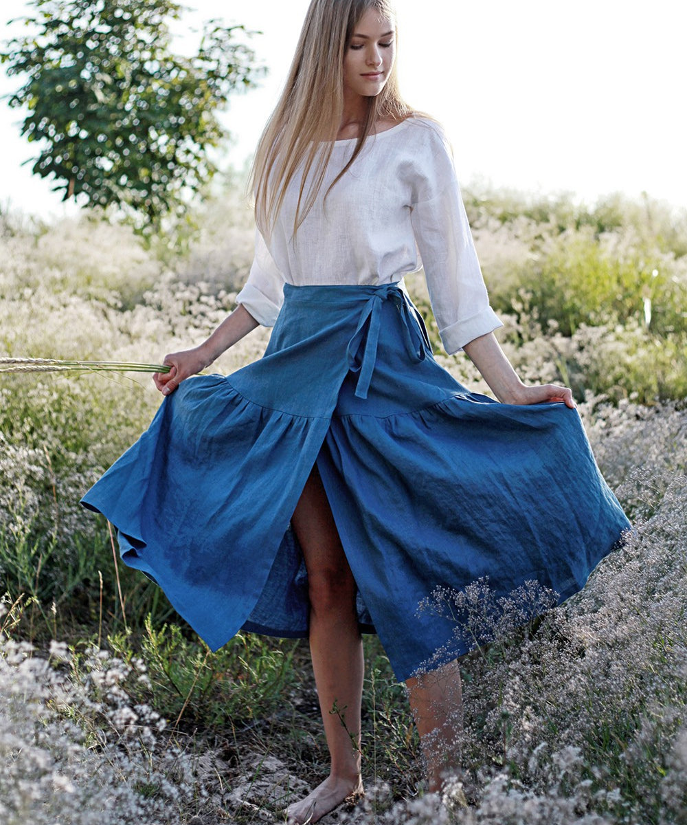 Linen wrap skirt Sabrina