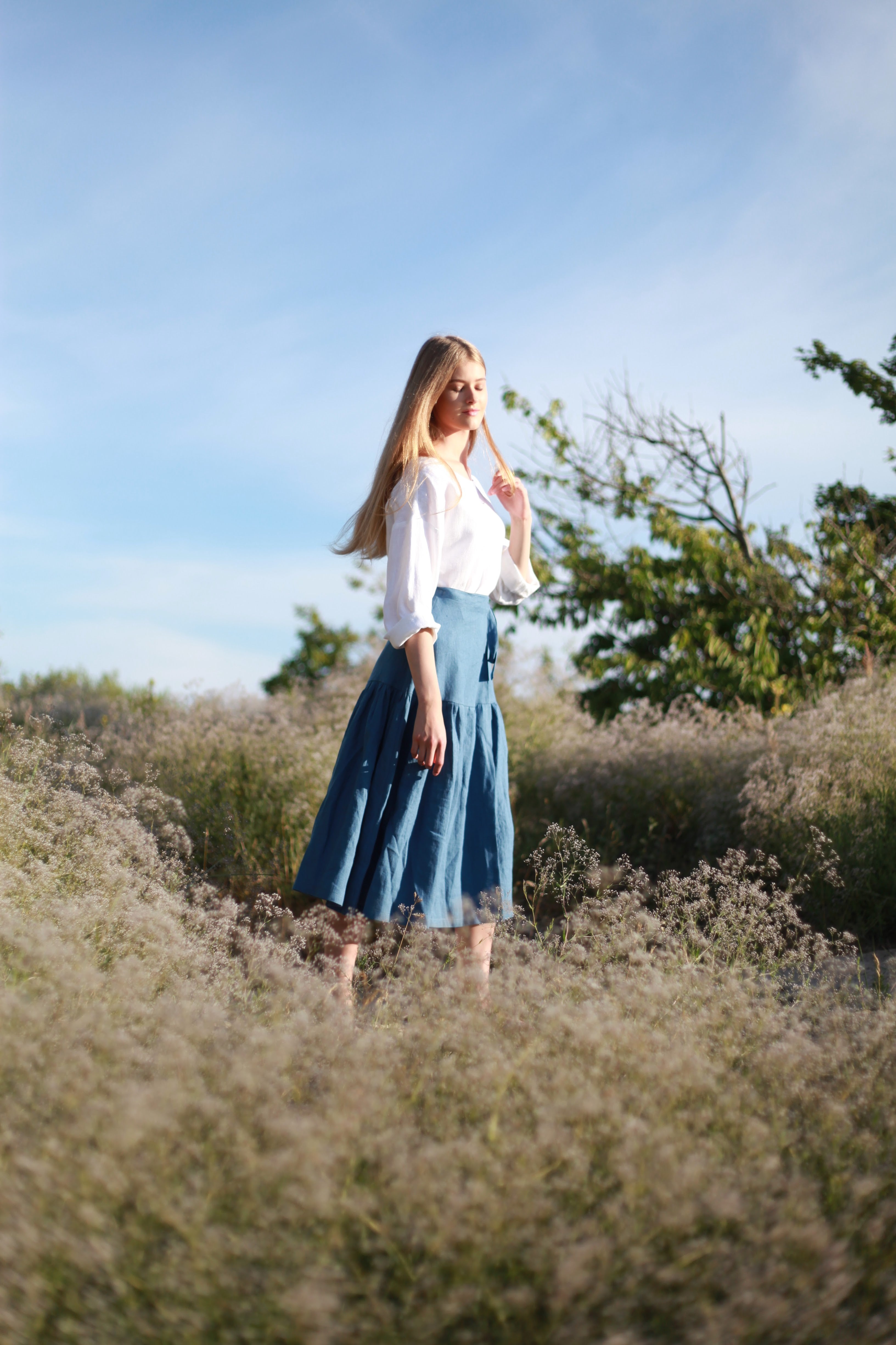 Linen wrap skirt Sabrina