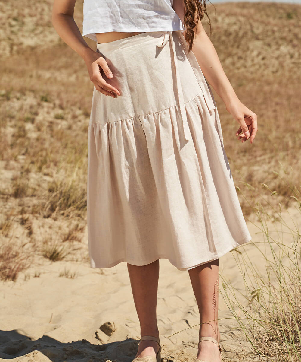 Linen wrap skirt Sabrina