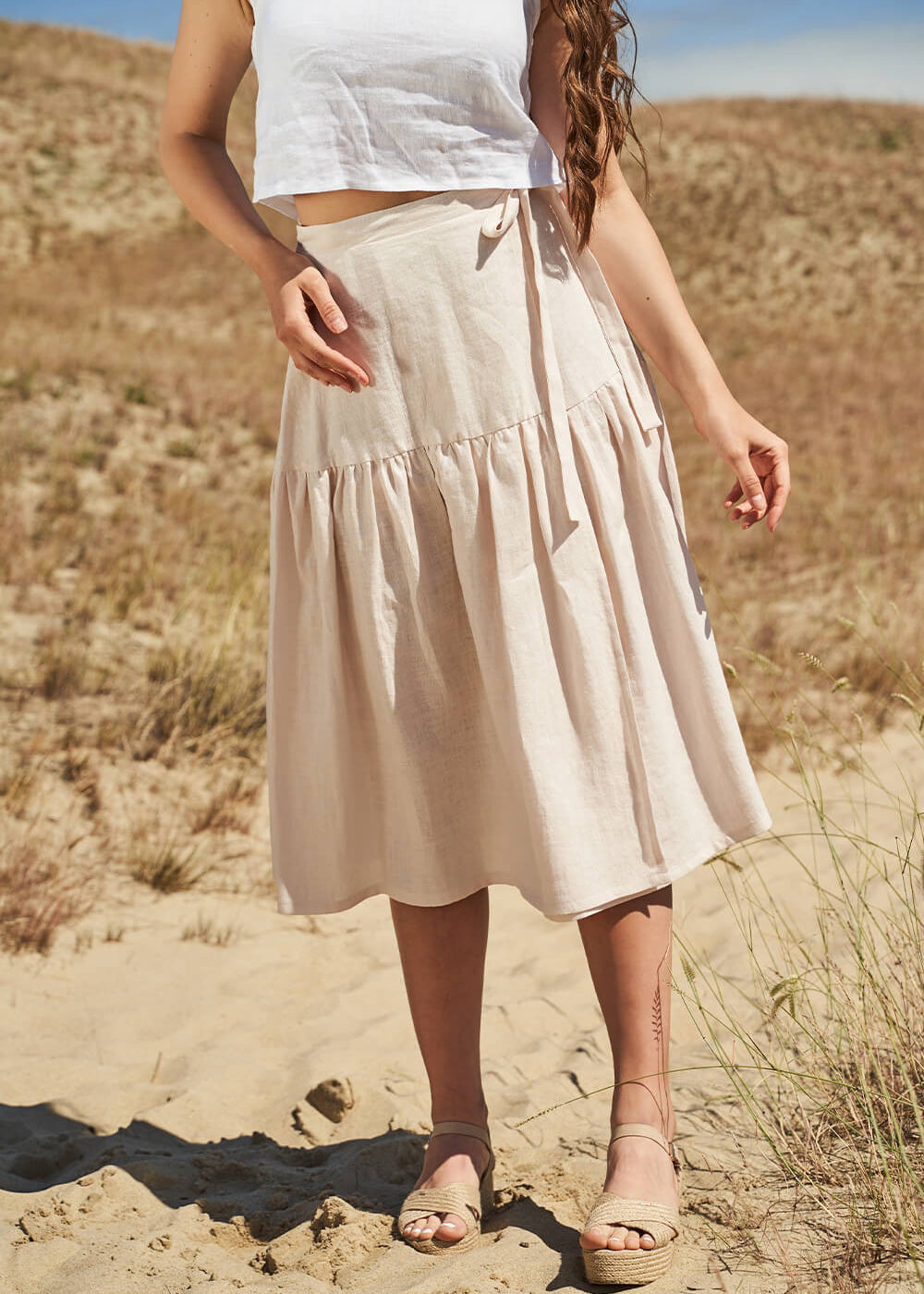 Linen wrap skirt Sabrina