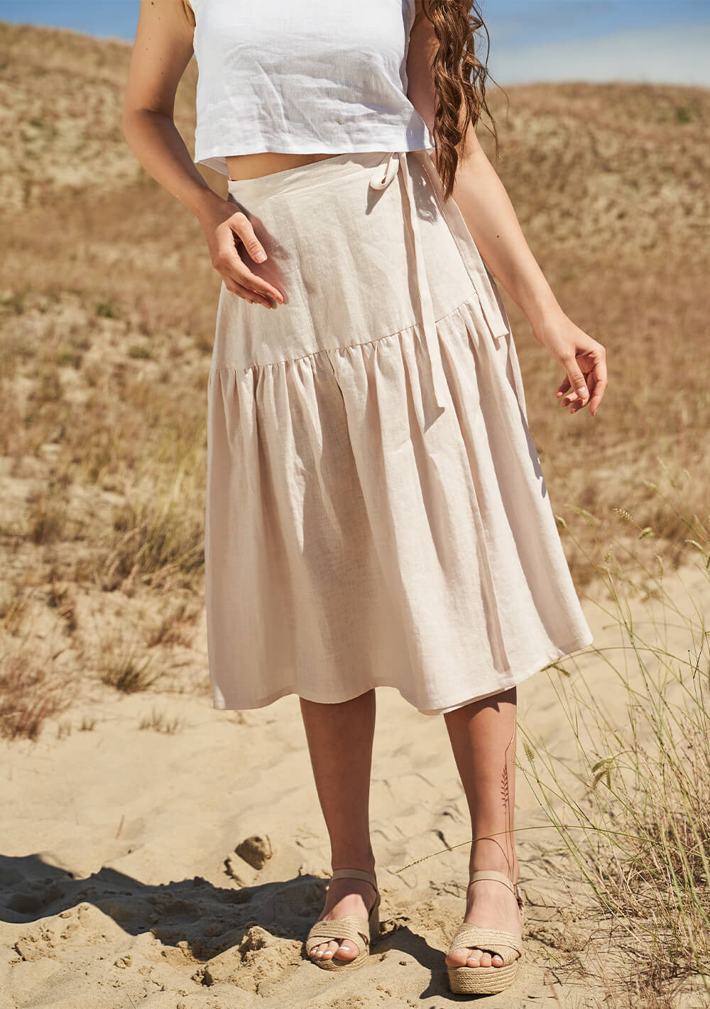 Linen wrap skirt Sabrina