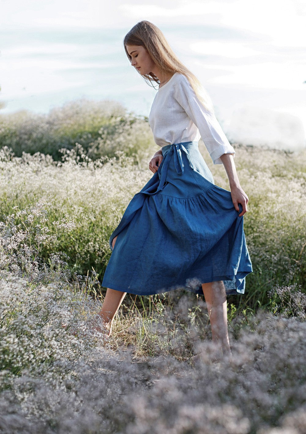 Linen wrap skirt Sabrina
