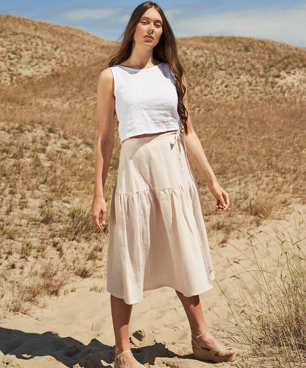 Linen wrap skirt Sabrina