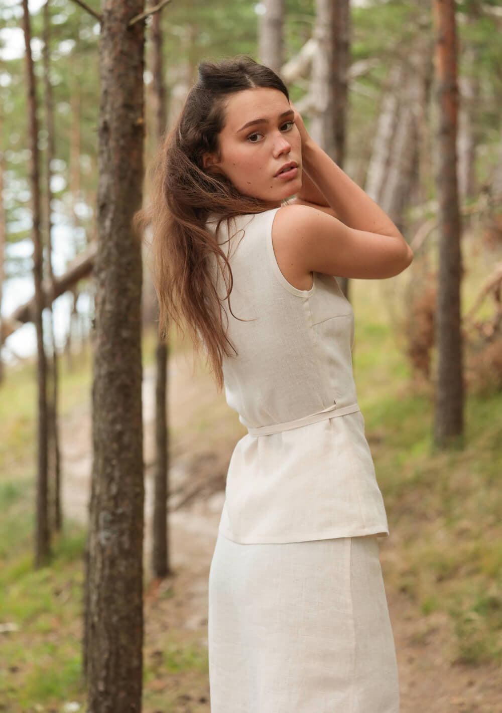 Linen wrap top Elydia