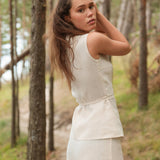 Linen wrap top Elydia