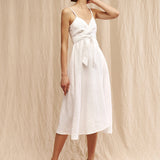 Long linen strap dress Arielle