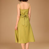 Long linen strap dress Arielle