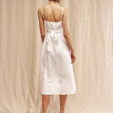 Long linen strap dress Arielle