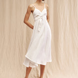 Long linen strap dress Arielle