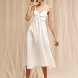 Long linen strap dress Arielle