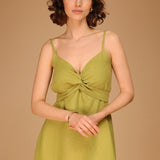 Long linen strap dress Arielle