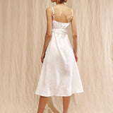 Long linen strap dress Arielle