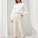 Long sleeve linen blouse Giselle